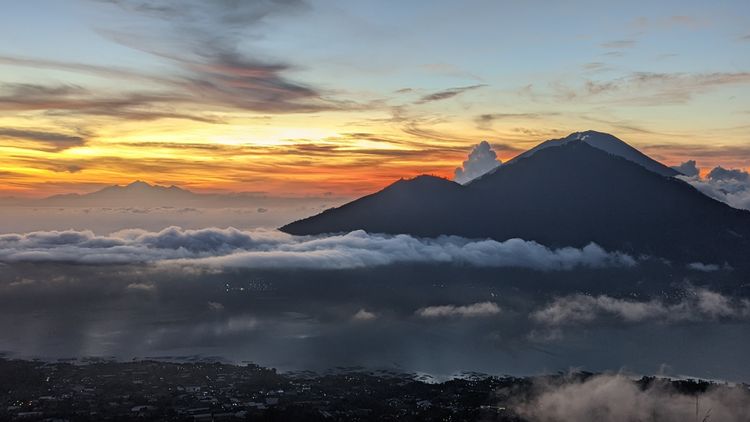 Sunrise Over Volcano